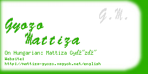 gyozo mattiza business card